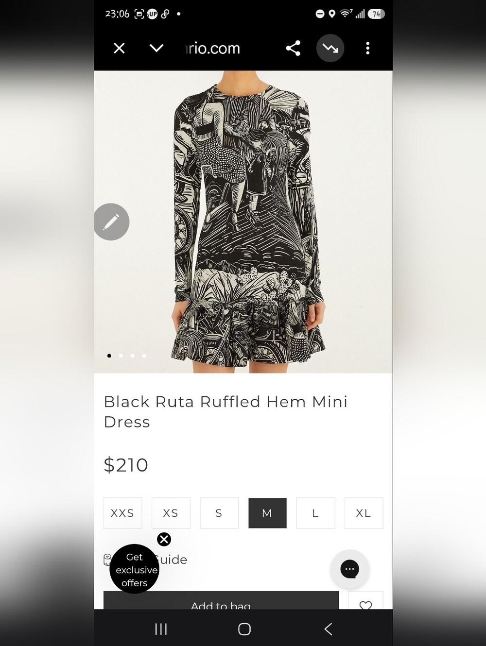 FARM Rio Black Ruta Ruffled Hem Mini Dress - Picture 9 of 10